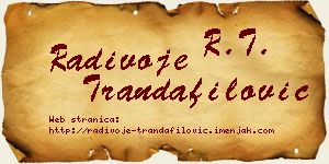 Radivoje Trandafilović vizit kartica